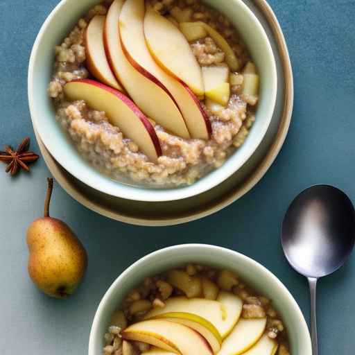 Spiced pear and apple porridge