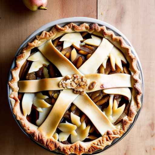 Spiced Pear and Walnut Pie