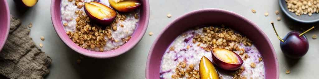 Spiced Plum and Vanilla Porridge with Buckwheat