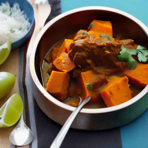 Spiced Sweet Potato and Meat Curry