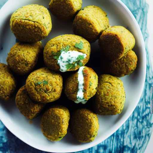 Spicy Baked Falafel with Tzatziki