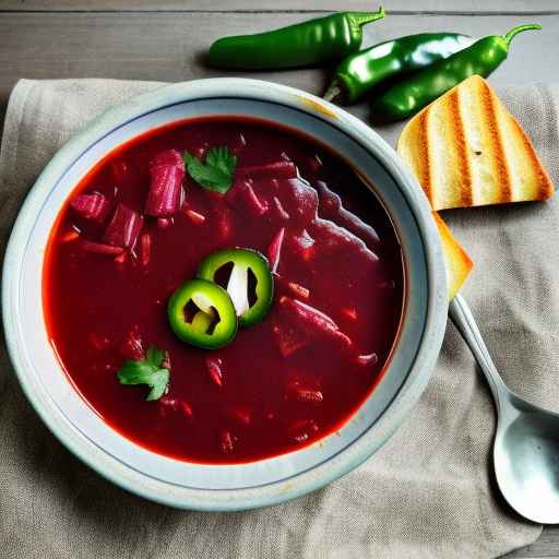 Spicy Borscht with Jalapeño Peppers