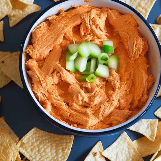 Spicy Buffalo Chicken Dip with Tortilla Chips