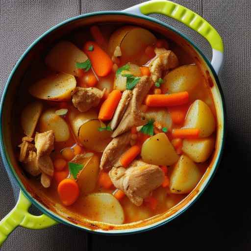 Spicy Chicken and Potato Stew with Carrots