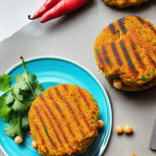 Spicy chickpea and sweet potato burgers