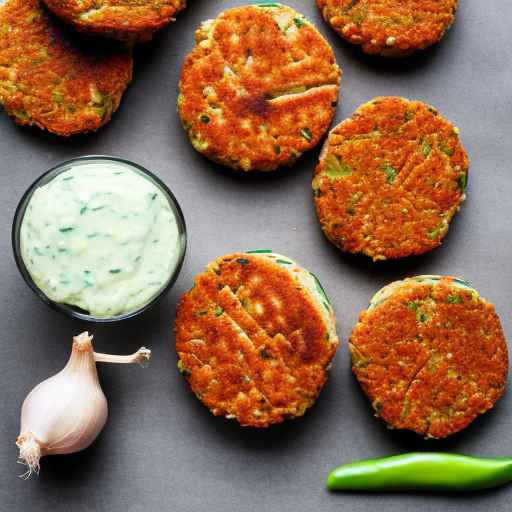 Spicy chickpea burgers with garlic mayo