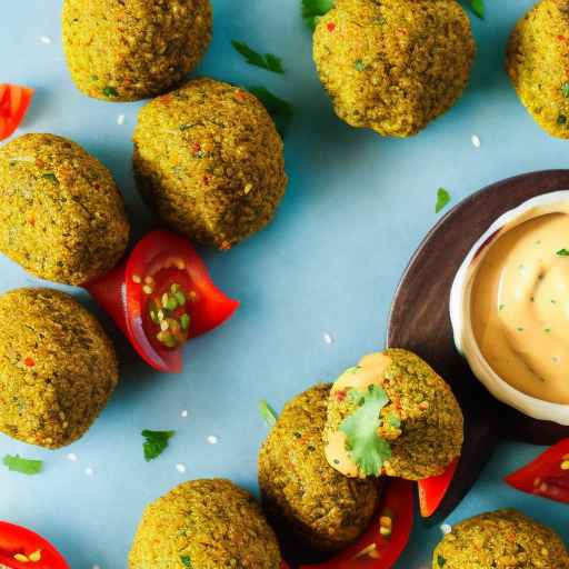 Spicy Falafel Bites with Sriracha Mayo