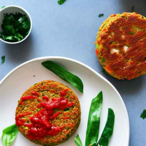 Spicy harissa chickpea burgers