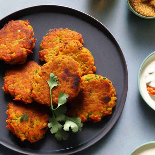 Spicy harissa chickpea fritters