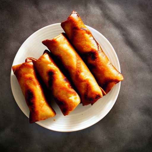 Spicy Korean beef and egg rolls