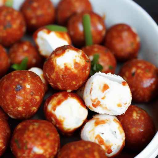 Spicy Pepperoni and Mozzarella Cheese Balls