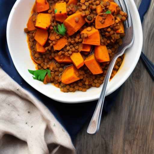 Spicy Vegan Goulash with Lentils and Sweet Potatoes