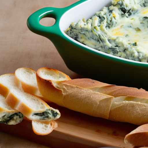Spinach and Artichoke Dip with Toasted Baguette