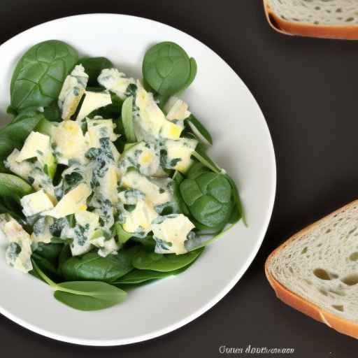 Spinach and Artichoke Egg Salad with Parmesan Cheese