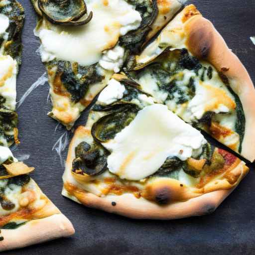 Spinach and Artichoke Pizza with Parmesan and Ricotta