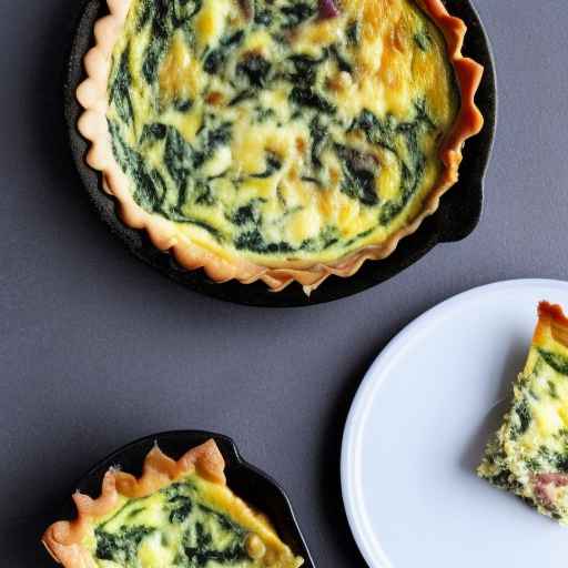 Spinach and Bacon Quiche with Gruyere Cheese