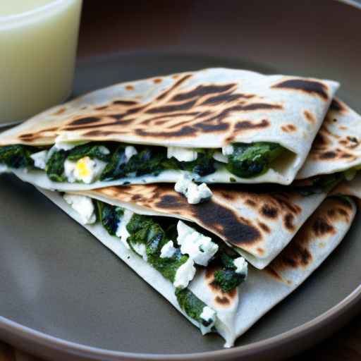 Spinach and Feta Breakfast Quesadilla