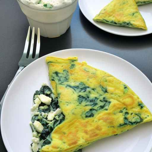 Spinach and Feta Egg White Omelet