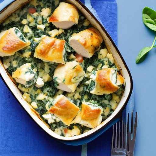 Spinach and feta stuffed chicken casserole