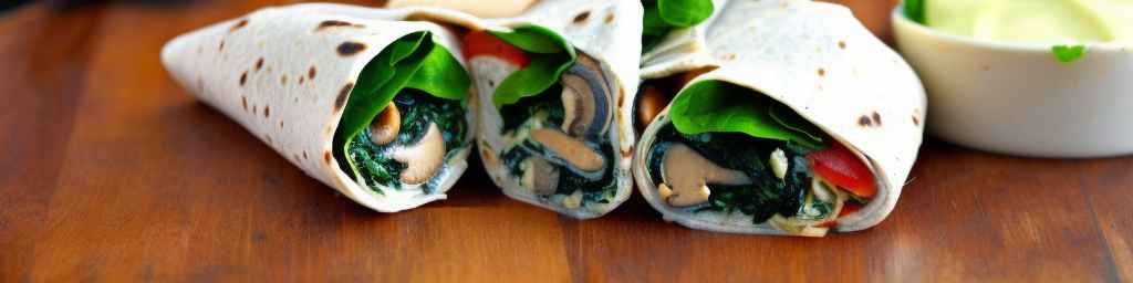 Spinach and Mushroom Breakfast Wrap