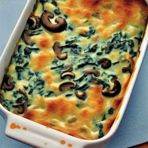 Spinach and mushroom casserole