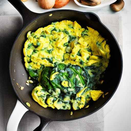 Spinach and Mushroom Scrambled Eggs