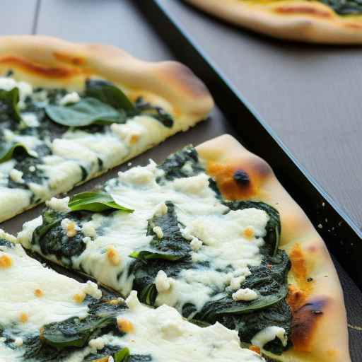 Spinach and Ricotta Pizza with Garlic and Parmesan