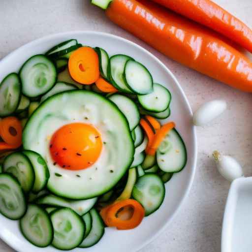 Sriracha Egg Salad with Cucumber and Carrot Ribbons