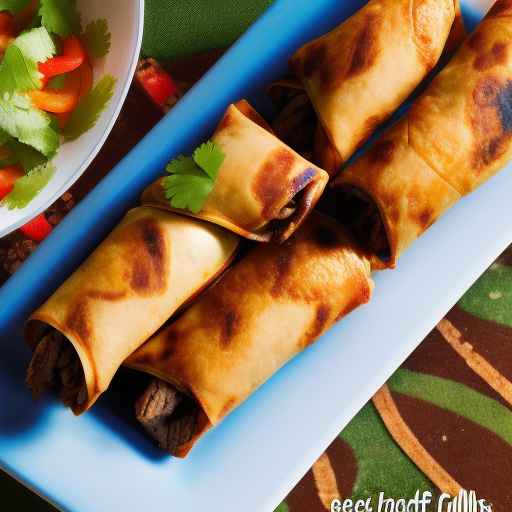 Steak Fajita Egg Rolls