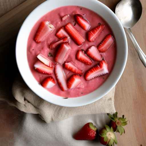 Strawberry and rhubarb porridge