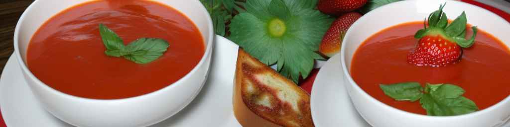 Strawberry and tomato soup