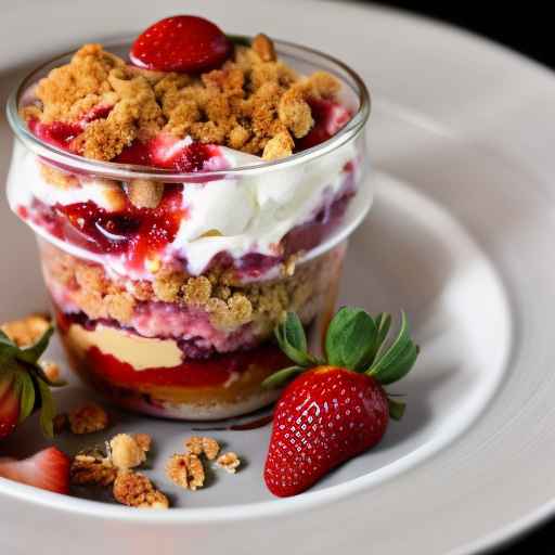 Strawberry Rhubarb Crumble Parfait