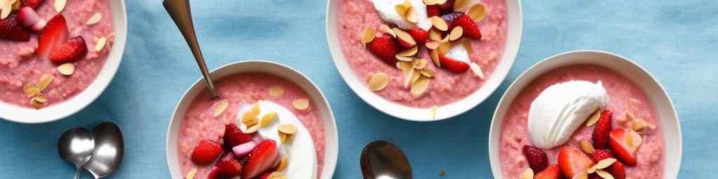 Strawberry rhubarb porridge