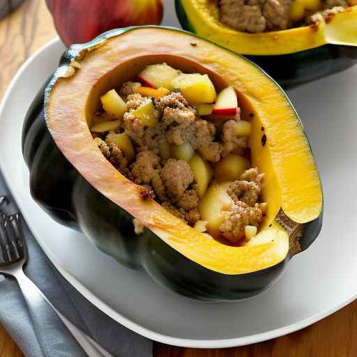 Stuffed Acorn Squash with Sausage and Apples