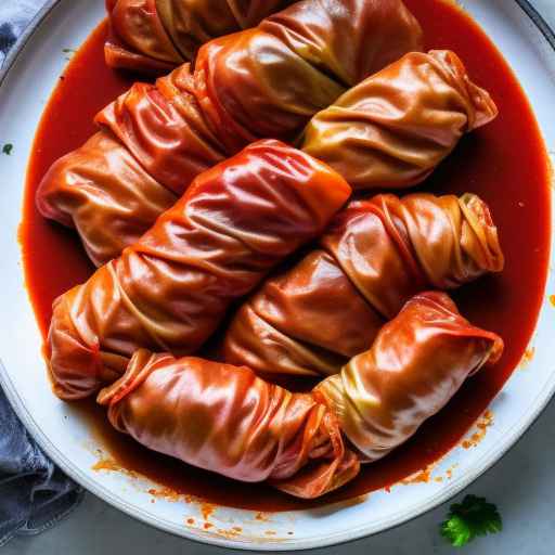 Stuffed Cabbage Rolls with Tomato Sauce