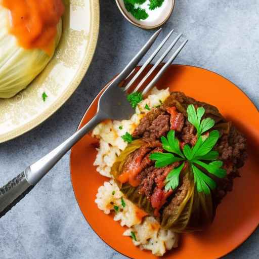 Stuffed Cabbage with Beef and Rice