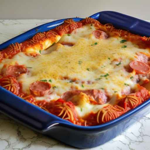 Stuffed pepperoni pizza casserole