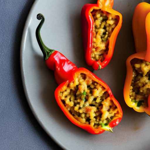 Stuffed Sweet Mini Peppers with Green Filling