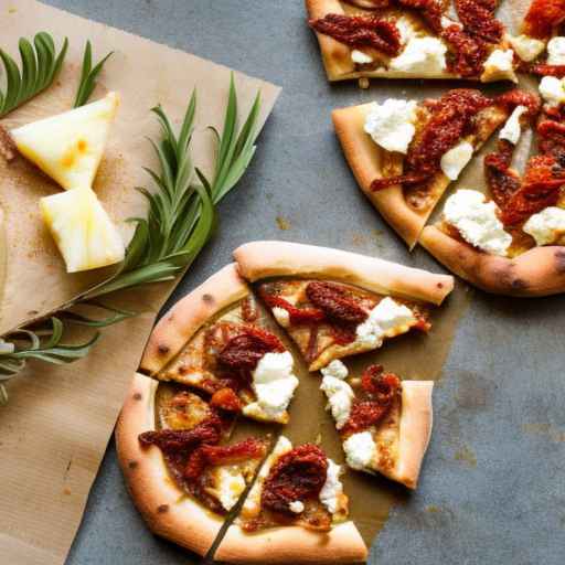 Sun-dried Tomato and Goat Cheese Pizza with Pineapple