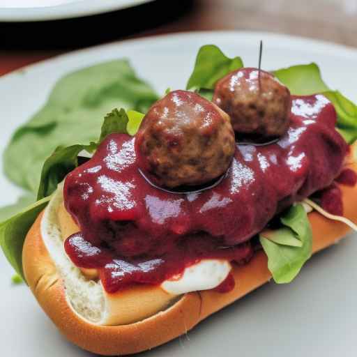 Swedish Meatball Sub with Lingonberry Sauce