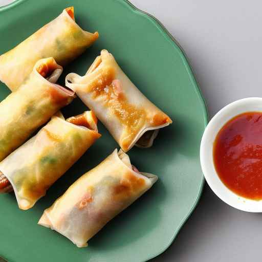 Sweet and savory pork egg rolls