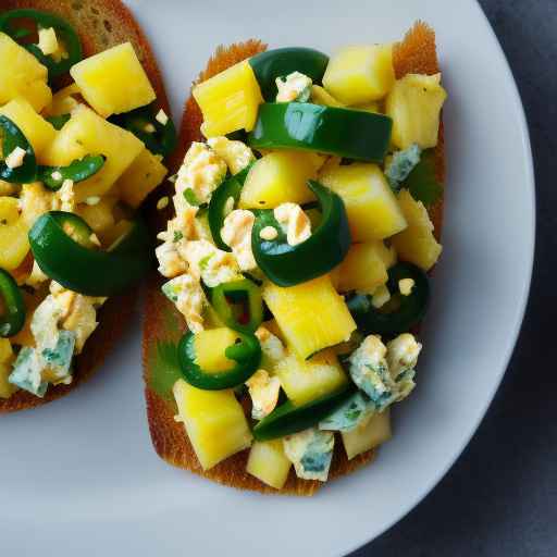 Sweet and Spicy Egg Salad with Pineapple and Jalapeno