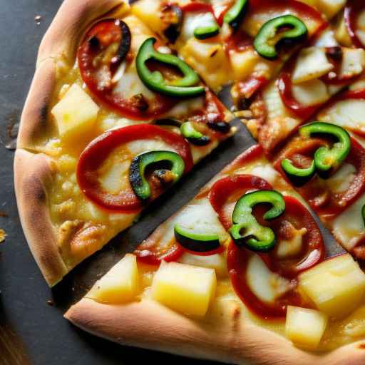 Sweet and Spicy Pizza with Pineapple and Jalapeño