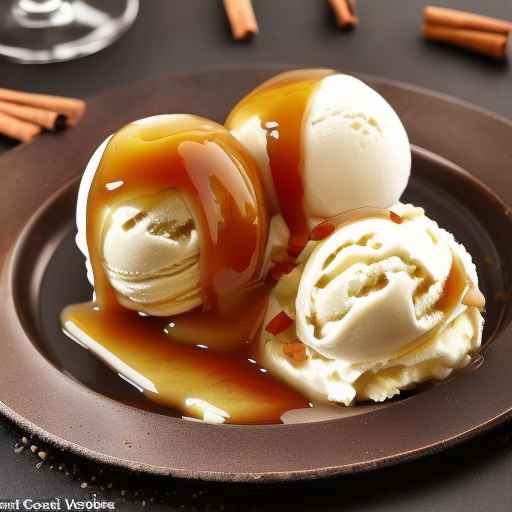 Sweet Apple and Caramel Delicacies with Velvety Vanilla Ice Cream