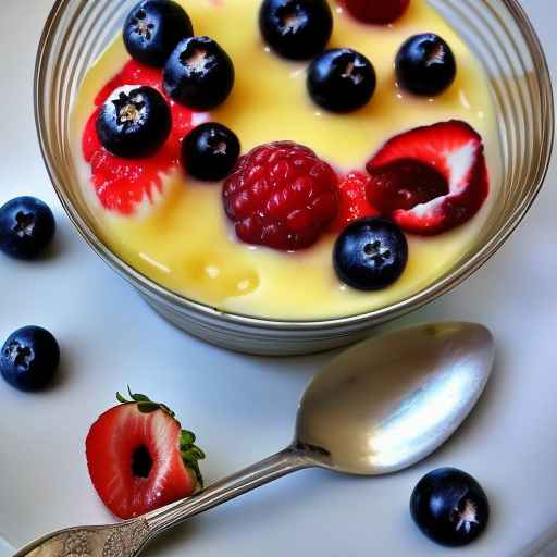 Sweet Egg Custard with Berries