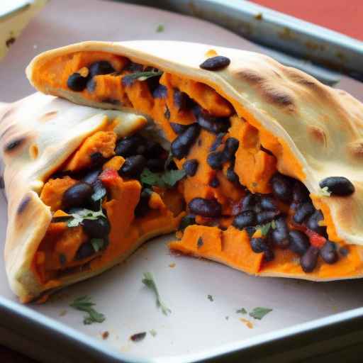 Sweet Potato and Black Bean Calzone