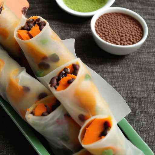 Sweet potato and black bean spring rolls