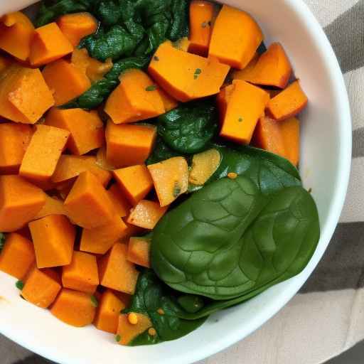 Sweet Potato and Spinach Breakfast Bowl