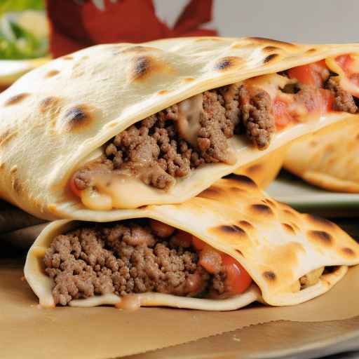 Taco Calzone with Ground Beef and Cheese