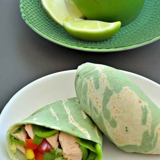 Tangy Salsa Verde Chicken Wraps